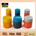 plastic hair pomade canister with soft-touch lid, sizes & colors is available